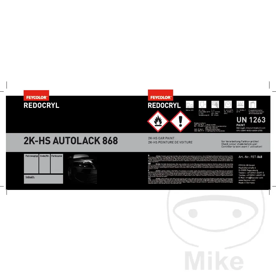 Feycolor Redocar FDD 2K HS 2 db matricakészlet