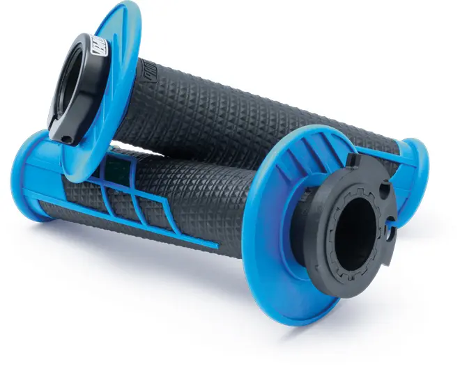Griffe PROTAPER PT 1/2 Waffle Clamp-On Fluo Blau/Schwarz