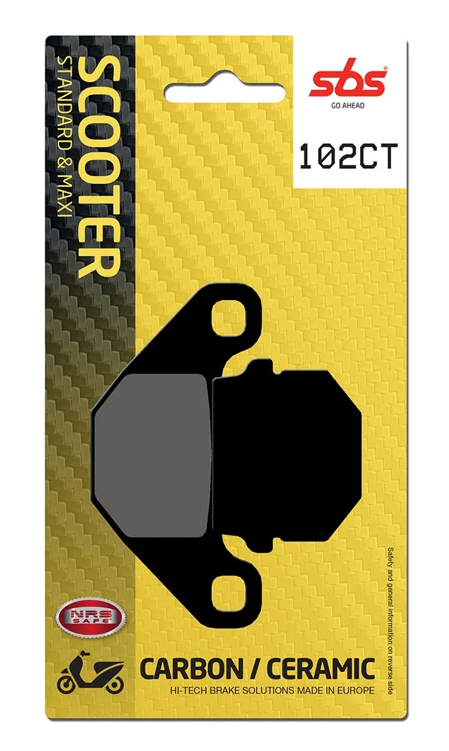 Plaquettes de frein organiques haute technologie carbone SBS pour scooters CT