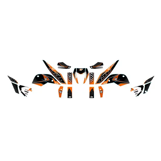 Kit Décoration UP MAXIMIZE KTM DUKE 690 12->16 noir-orange