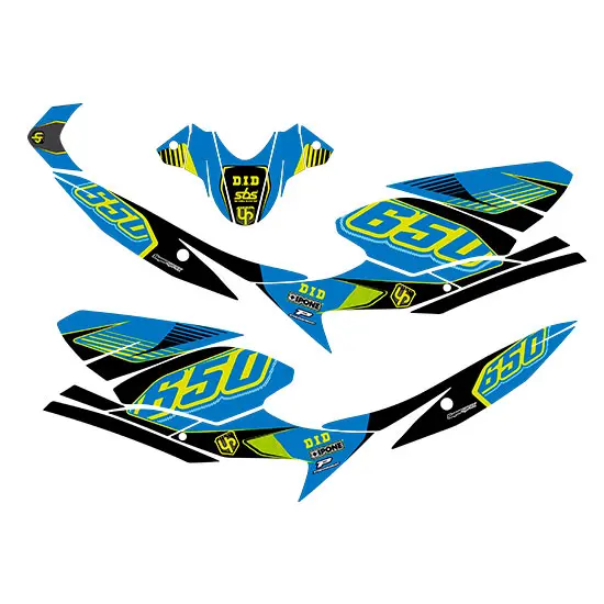 Kit Décoration UP DESIGN MAXIMIZE Suzuki SV650 2008-2016 Bleu-Jaune