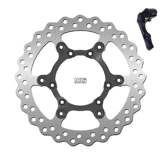 NG BRAKES فلٹنگ ڈسک ویو اور بریکٹ کٹ - ریئر بریک ڈسک