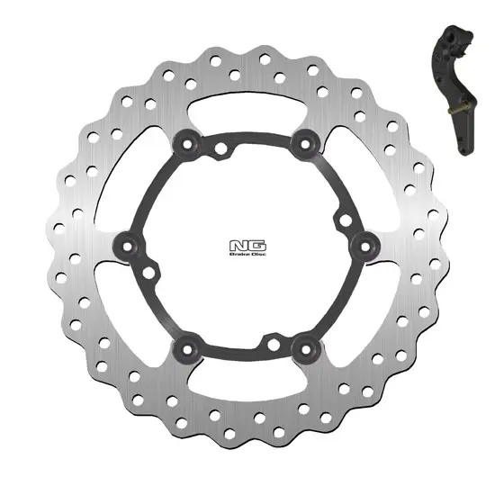 NG BRAKES Kit Disque Flottant Wave et Patte Frein Arrière