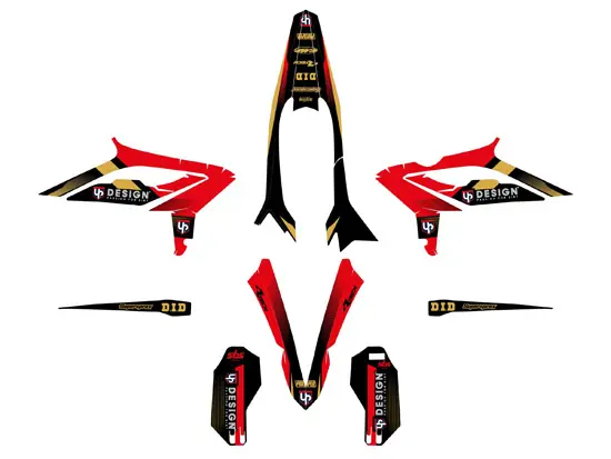 Kit Déco UP SPIKE BETA RR (2023-2024) Noir-Rouge
