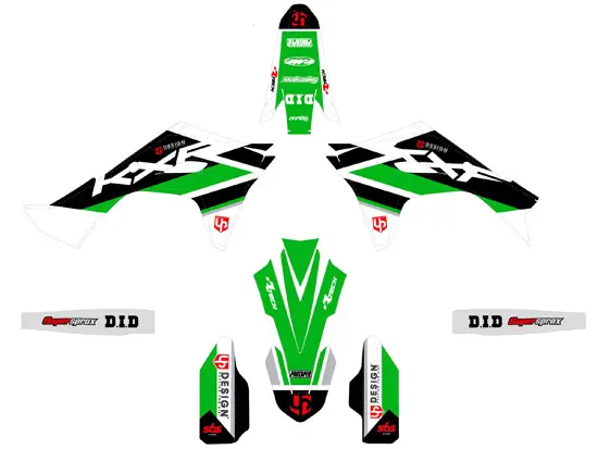 Kit Déco UP ROUND Kawasaki KX 450 F 2024 Vert