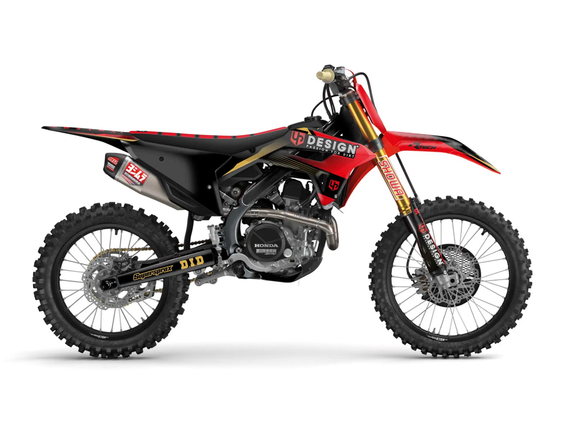 장식 키트 UP SPIKE Honda CRF 250 R 2014-2017 블랙-레드