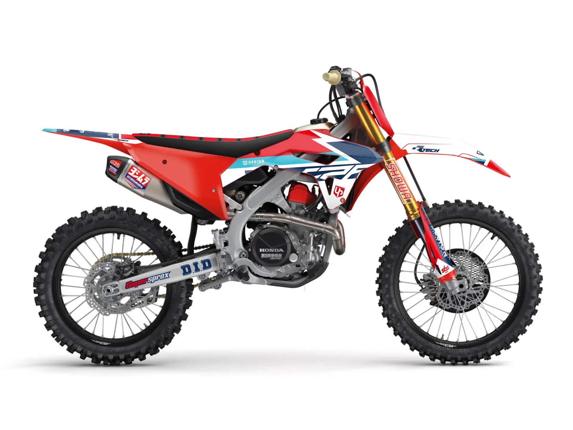 डेको किट UP DESIGN ROUND होंडा CRF 450 R 2021-2022 रेड