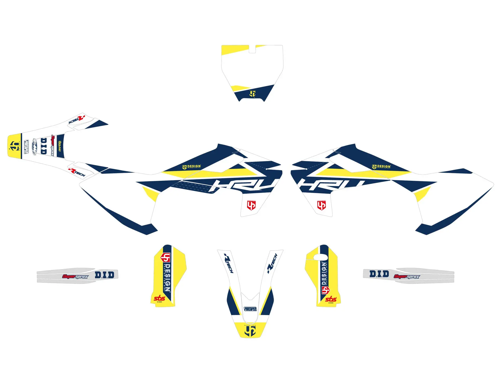 Kit Déco UP ROUND HUSQVARNA TC 65 2017-2018 Blanc