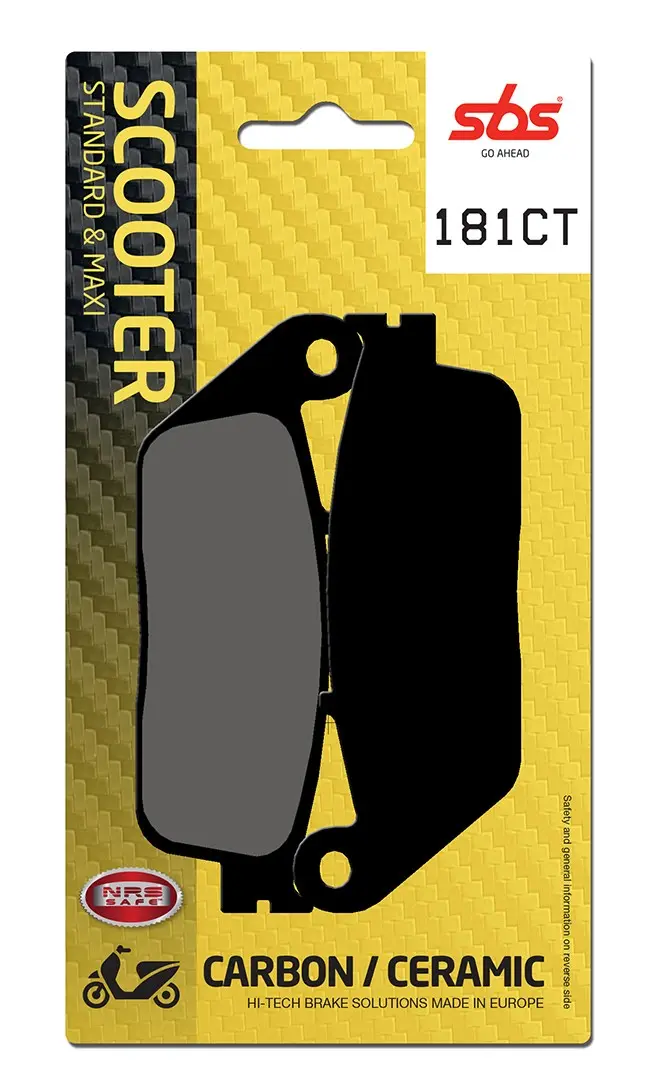Bremsbeläge organisch Hochtechnologie Carbon SBS für Roller CT