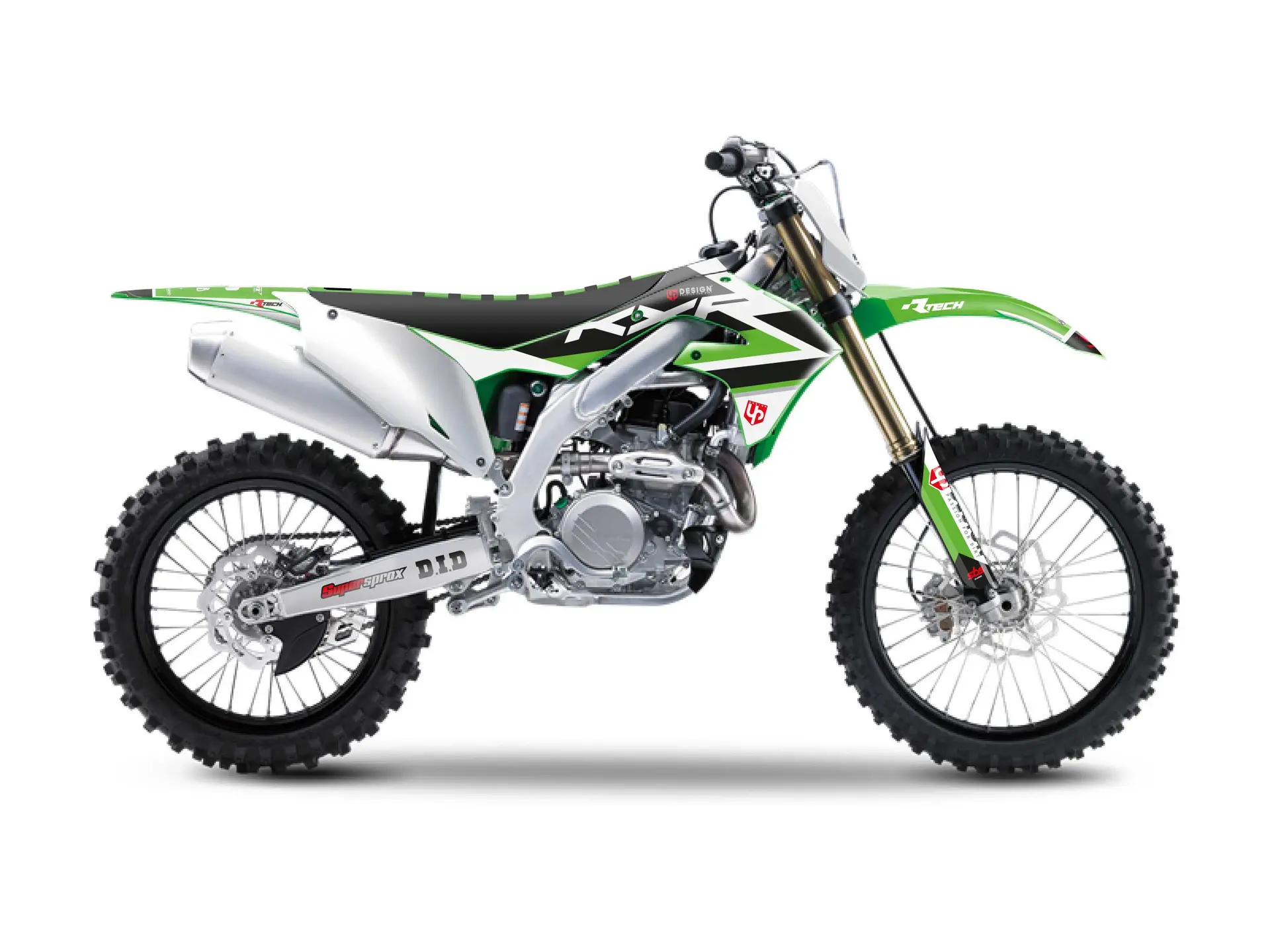 طقم ديكور UP ROUND لكاواساكي KX 450 F 2013-2015 أخضر