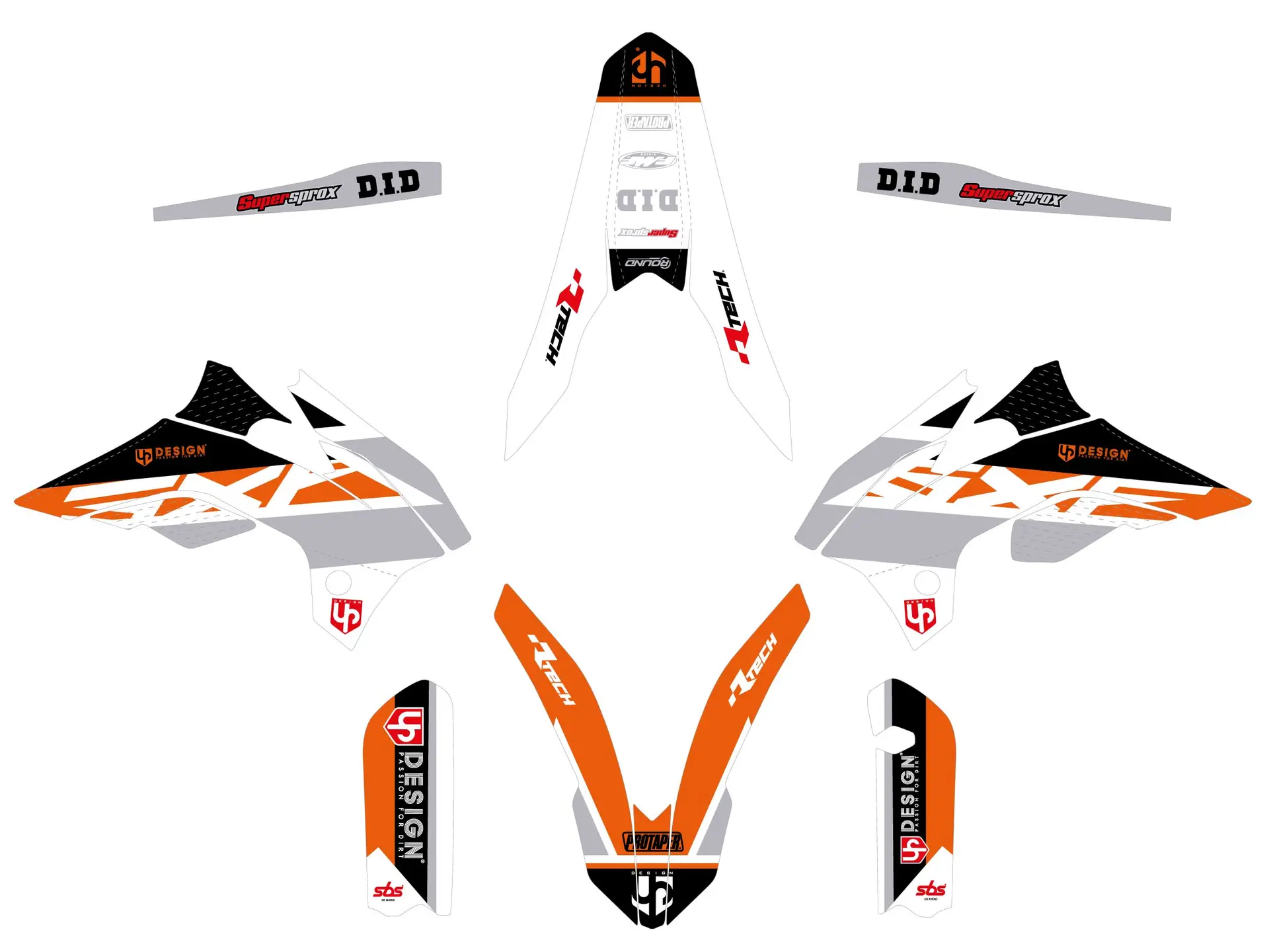 Kit Déco UP ROUND KTM SX 85 2006-2012 Orange