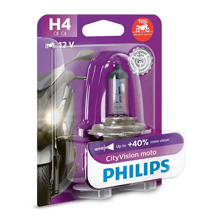 Ampoule Philips H4 City Moto Vision