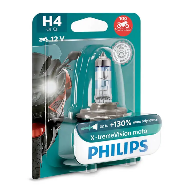 バルブ Philips H4 X-Treme Vision モーターサイクル用