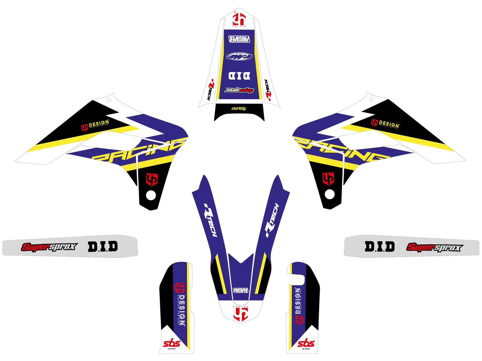 Dekorsatz UP ROUND SHERCO SE 2019-2022 Blau