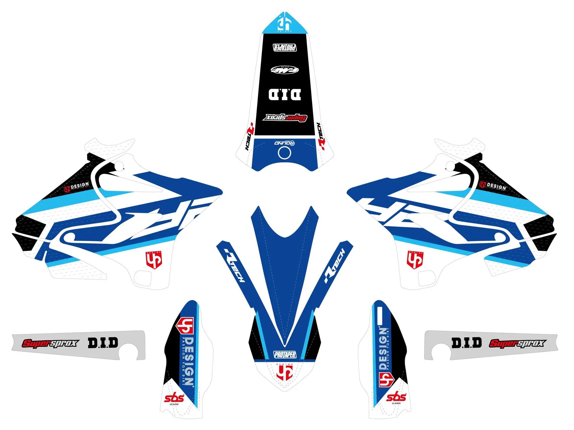 طقم ديكور UP ROUND YAMAHA YZ 2006-2008 أزرق
