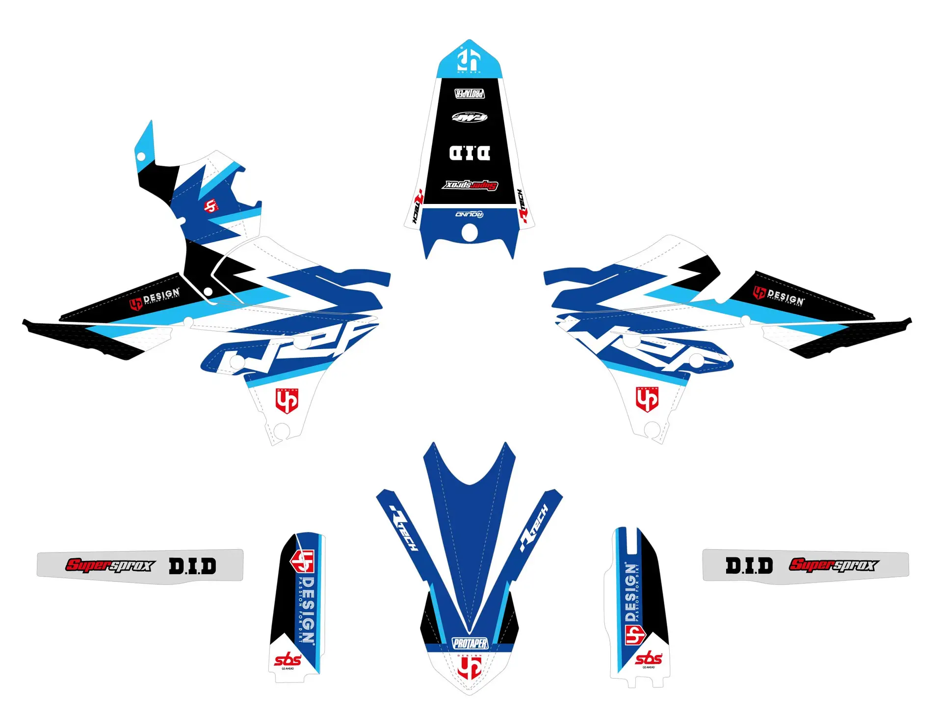Kit Decorativ UP ROUND Yamaha WR 250 F 2003-2004 Albastru