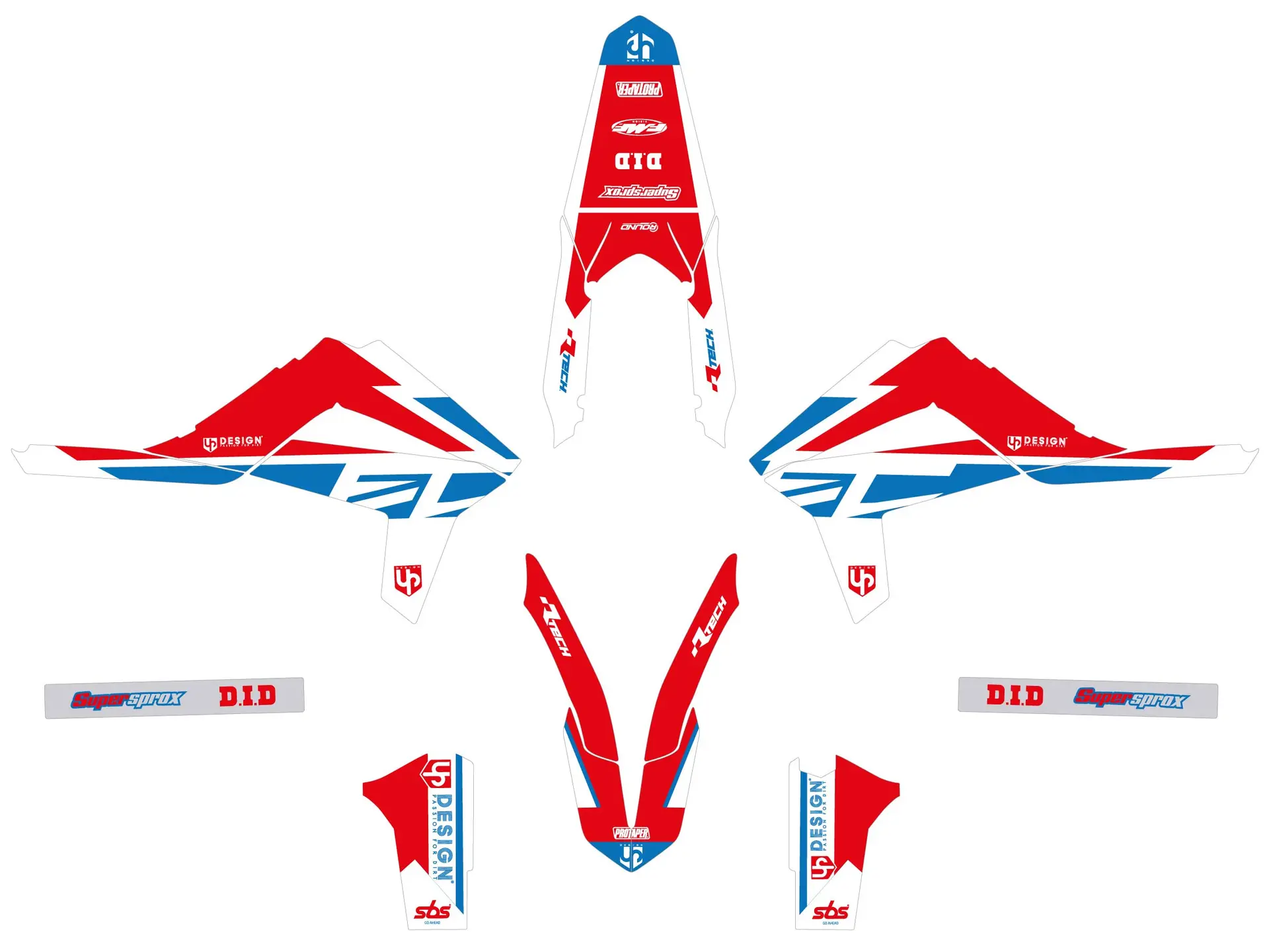 Kit Déco UP DESIGN ROUND GASGAS EC 2014-2017 Rouge