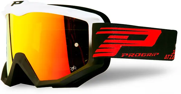 Masque Progrip Atzaki Mirror Two 3201 Blanc/Noir