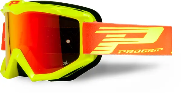 Masque PROGRIP ATZAKI Mirror 3201 Jaune Fluo