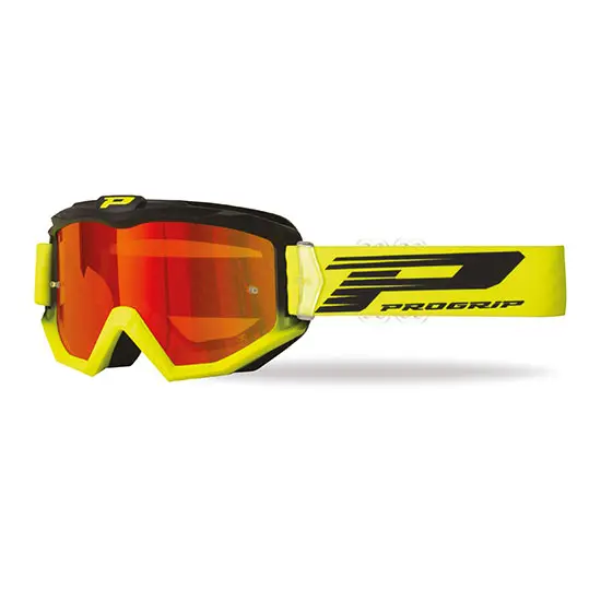 Masque PROGRIP Atzaki Mirror Two 3201 Jaune Fluo/Noir