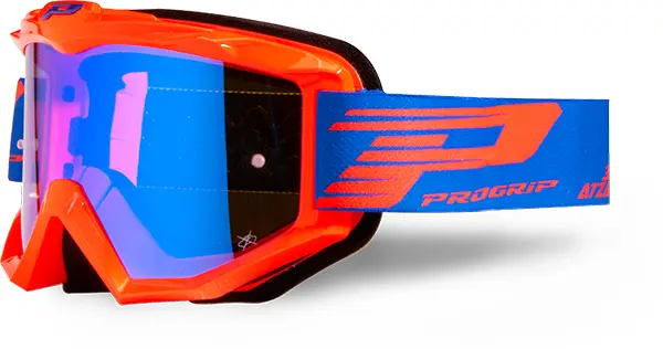 Masque PROGRIP ATZAKI Mirror 3201 Orange Fluo