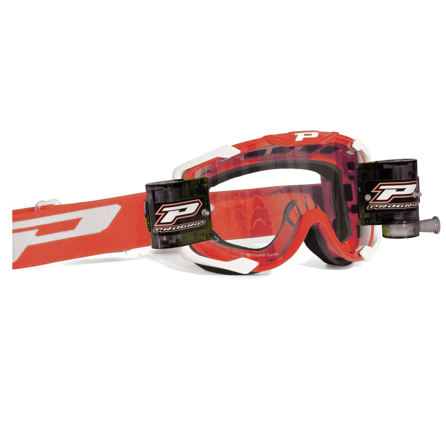Masque PROGRIP Menace Roll-Off XL 3400 Rouge