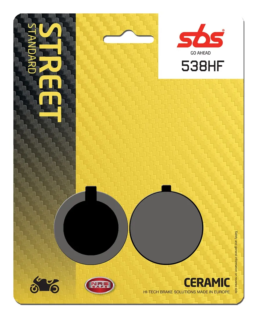 Plaquettes de frein arrière SBS 538HF