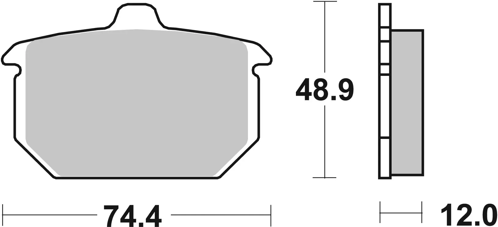 Τακάκια φρένου SBS 549HLF = 549HHF