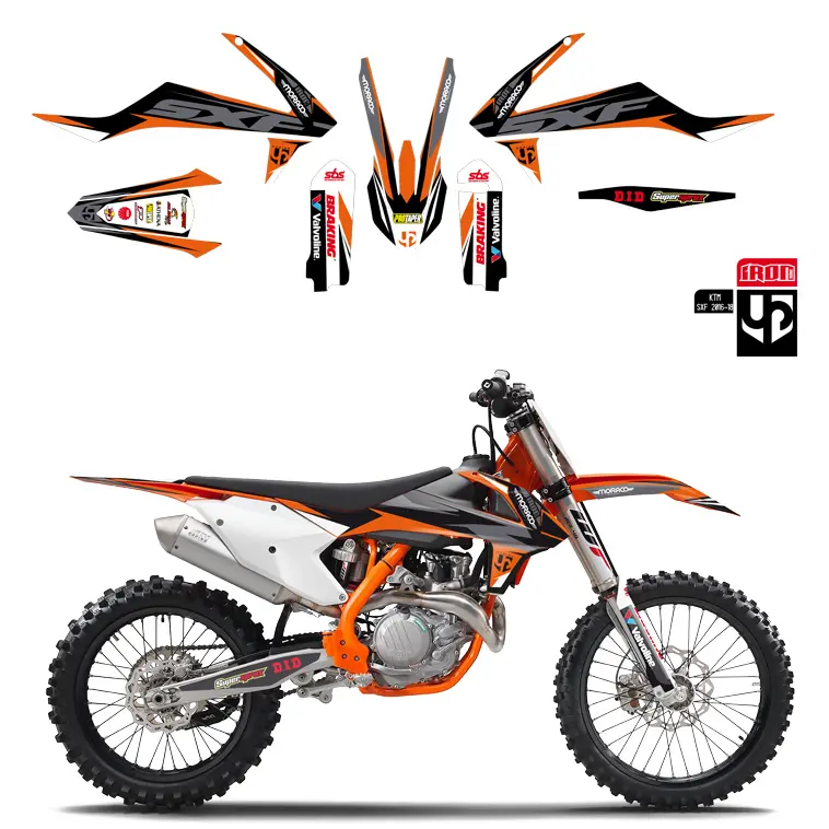Kit décoration UP Design Iron KTM EXC - EXCF 125 250 300 450 2017-2018 Orange