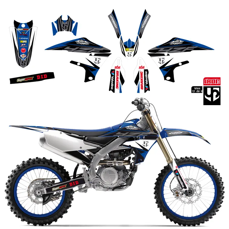 Kit décoration UP DESIGN Yamaha YZ 125-250 2015-2018 bleu Iron