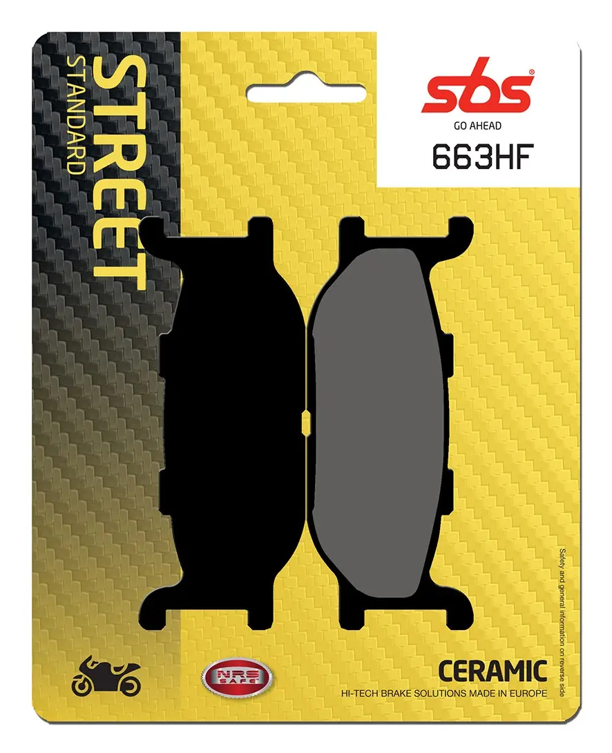 Plaquettes de frein céramique organiques SBS HF Street