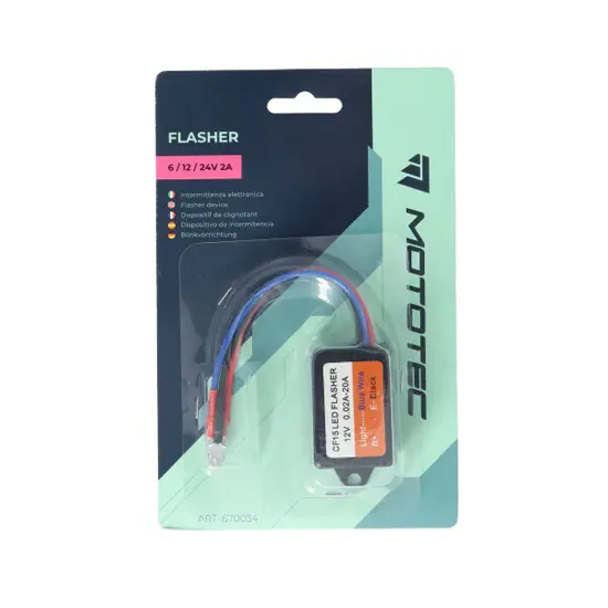 턴 시그널 플래셔 유닛 MOTOTEC 6/12/24V 2A