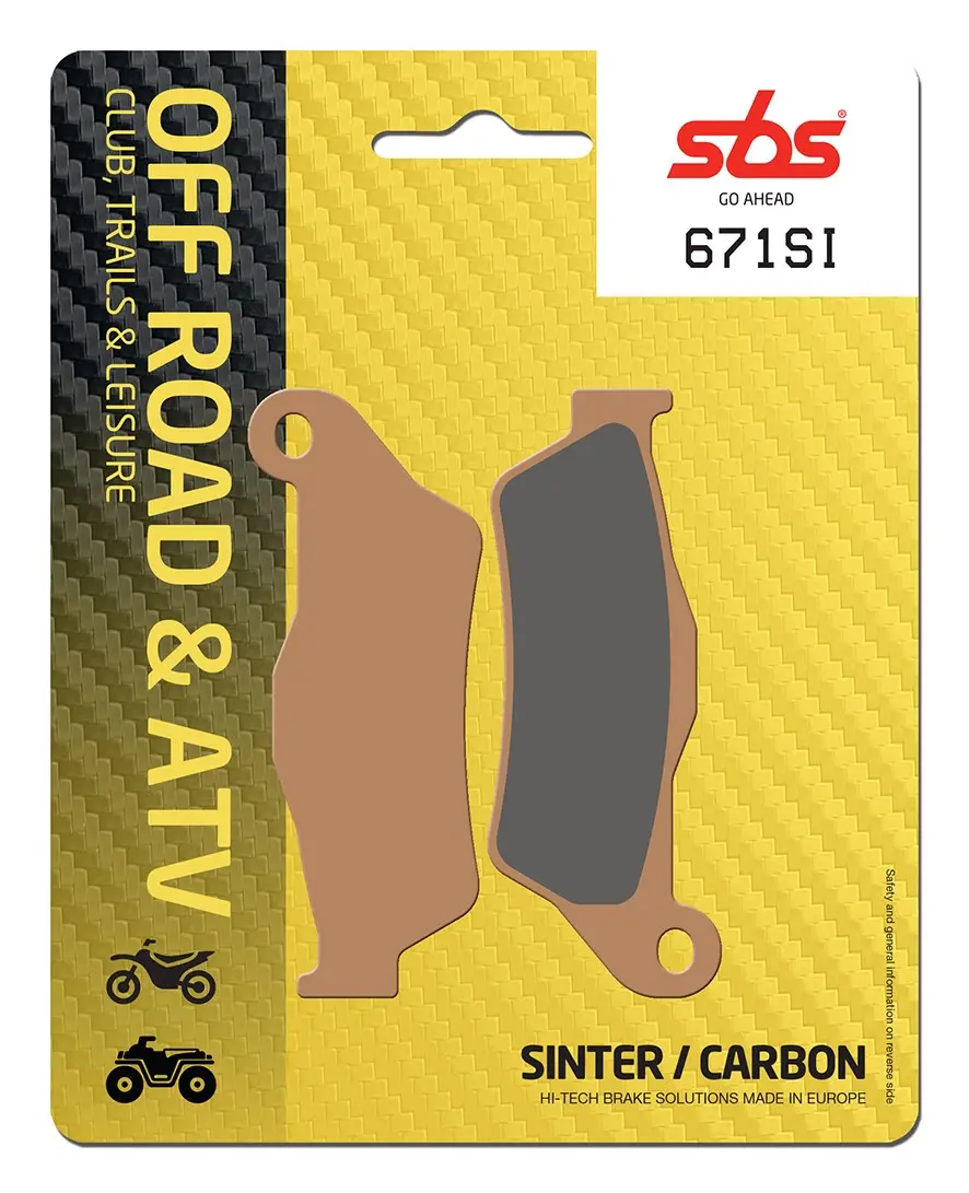 Plaquettes de frein frittées SBS SI Offroad
