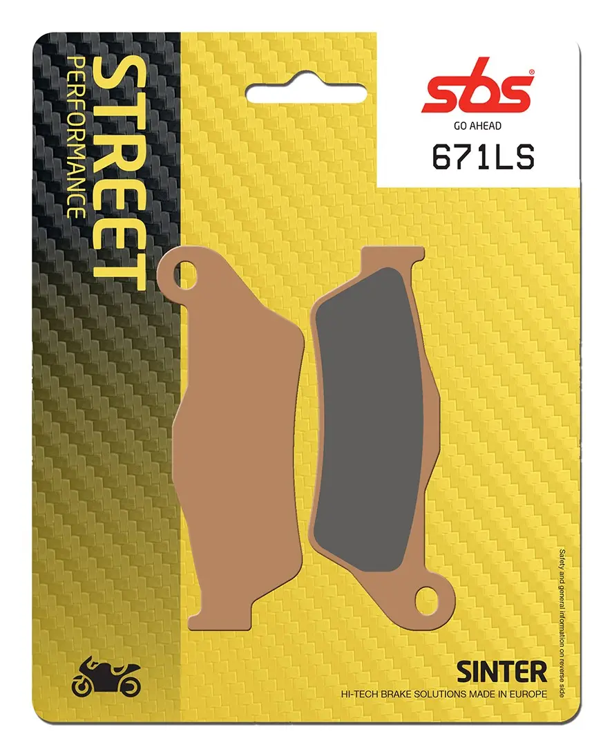 Plaquettes de frein arrière frittées SBS LS Street Excel