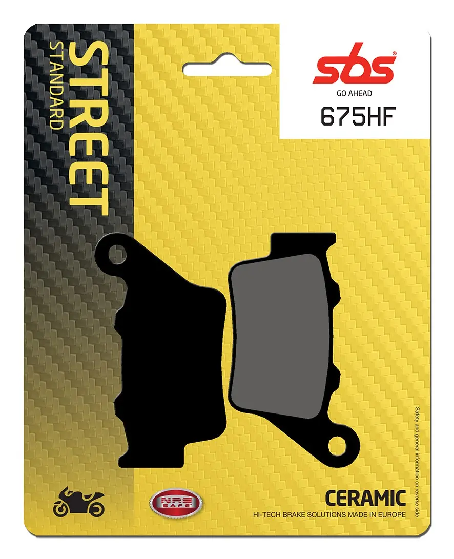 Plaquettes de frein céramique organiques SBS HF Street