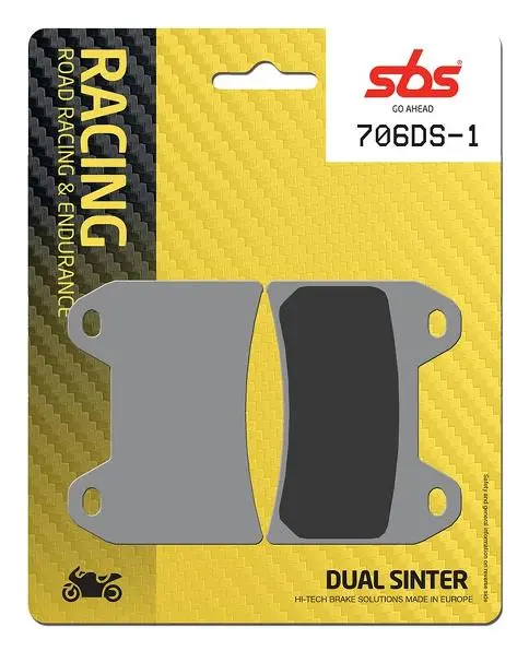 Plaquettes de frein double frittées SBS DS Racing