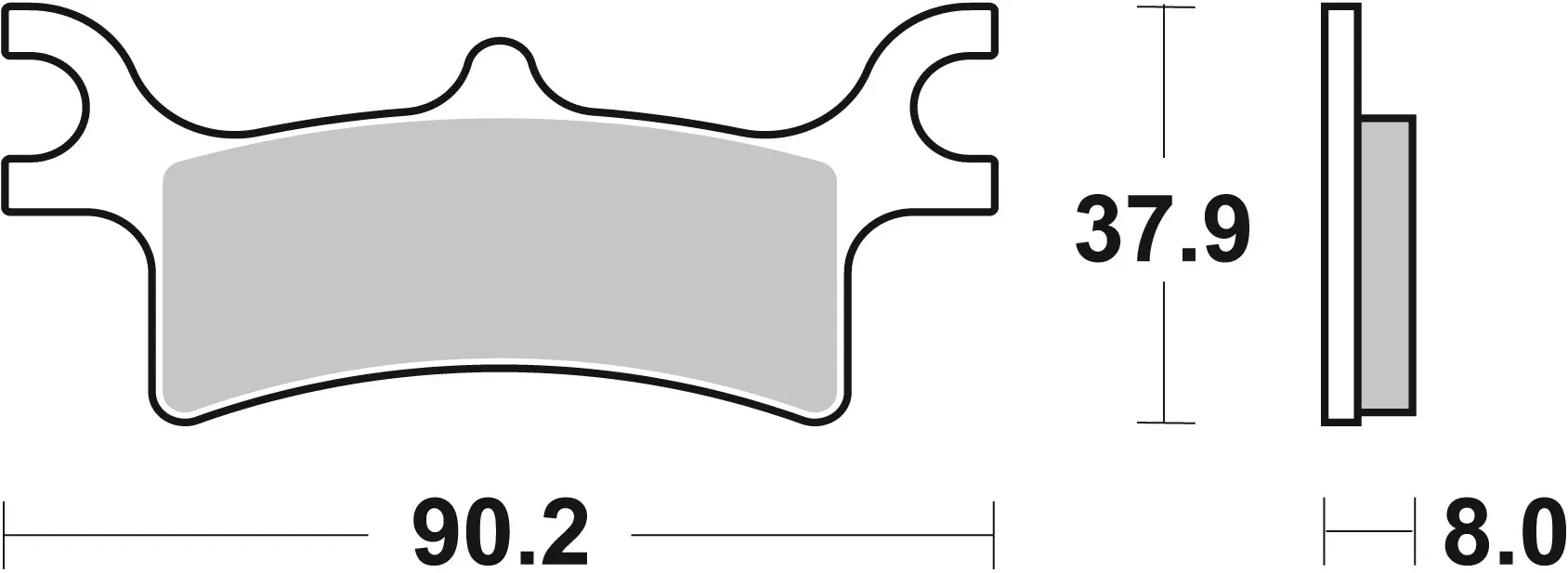 Plaquettes de frein arrière SBS 787ATS