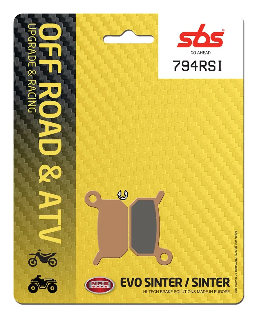 Plaquettes de frein frittées SBS RSI Offroad Racing