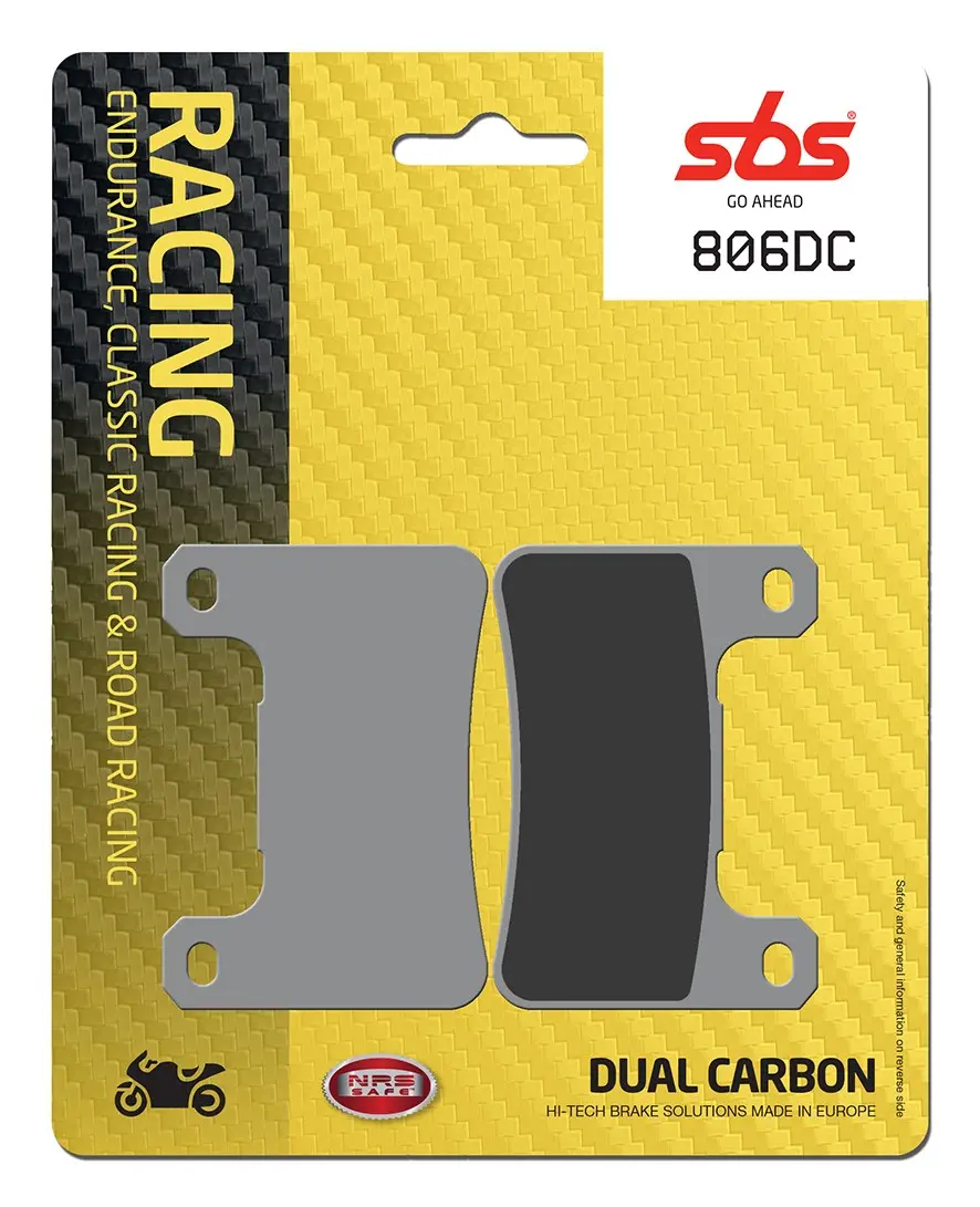 Plaquettes de frein double carbone DC Racing SBS