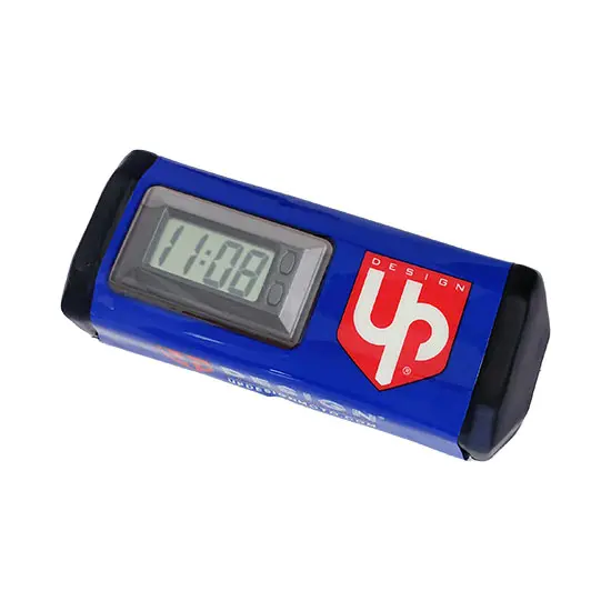 Lenkermanschette UP Design mit integrierter Uhr blau