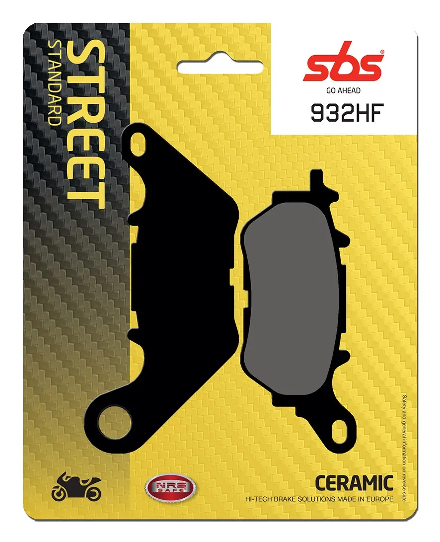 Plaquettes de frein céramique organiques SBS HF Street