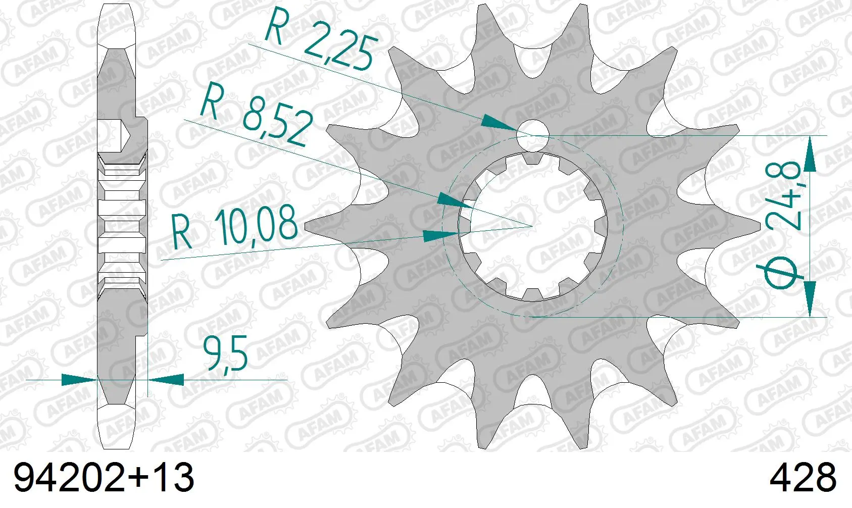 AFAM 428 SC 94202+13 Sprocket