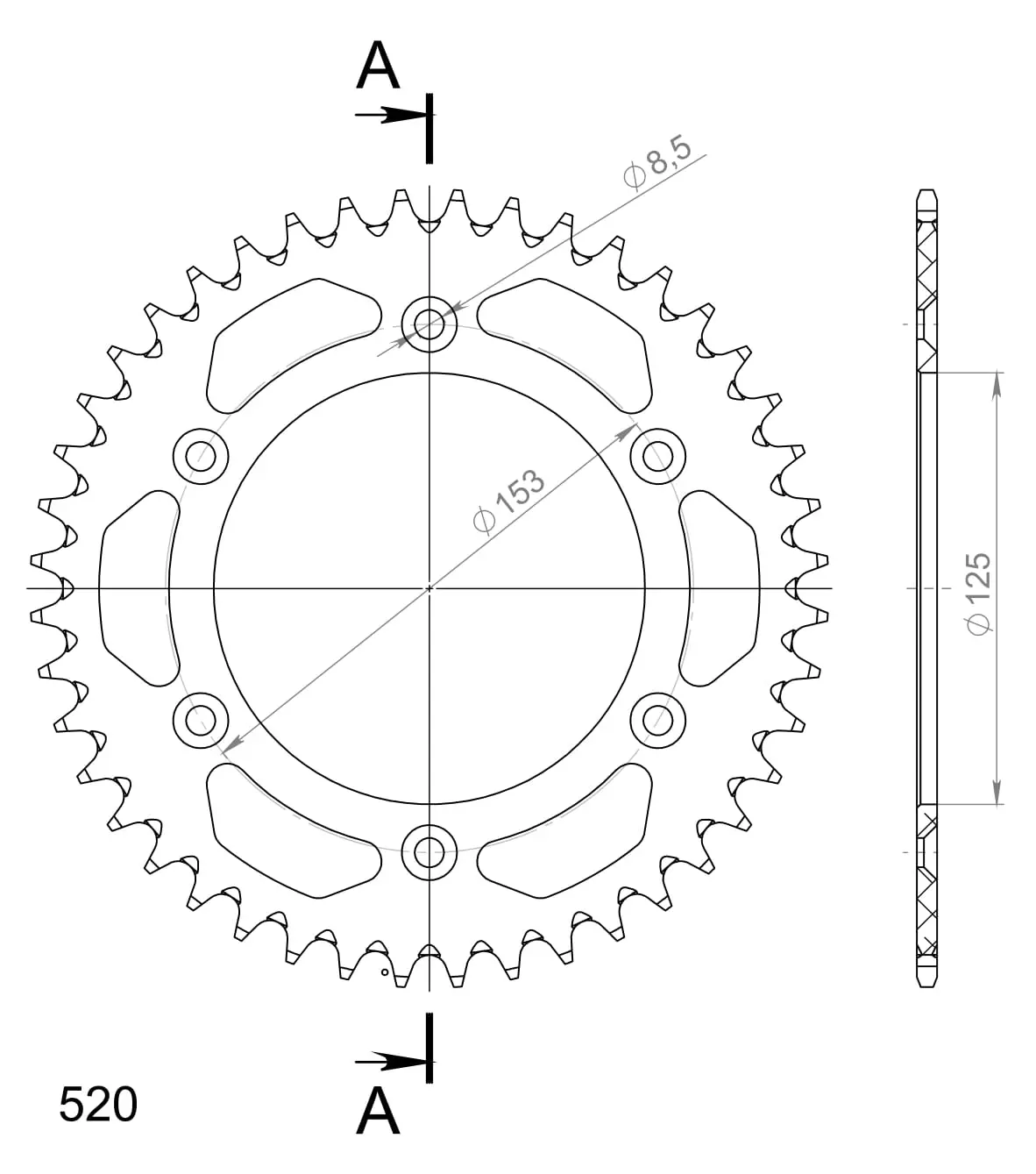 Couronne aluminium Supersprox