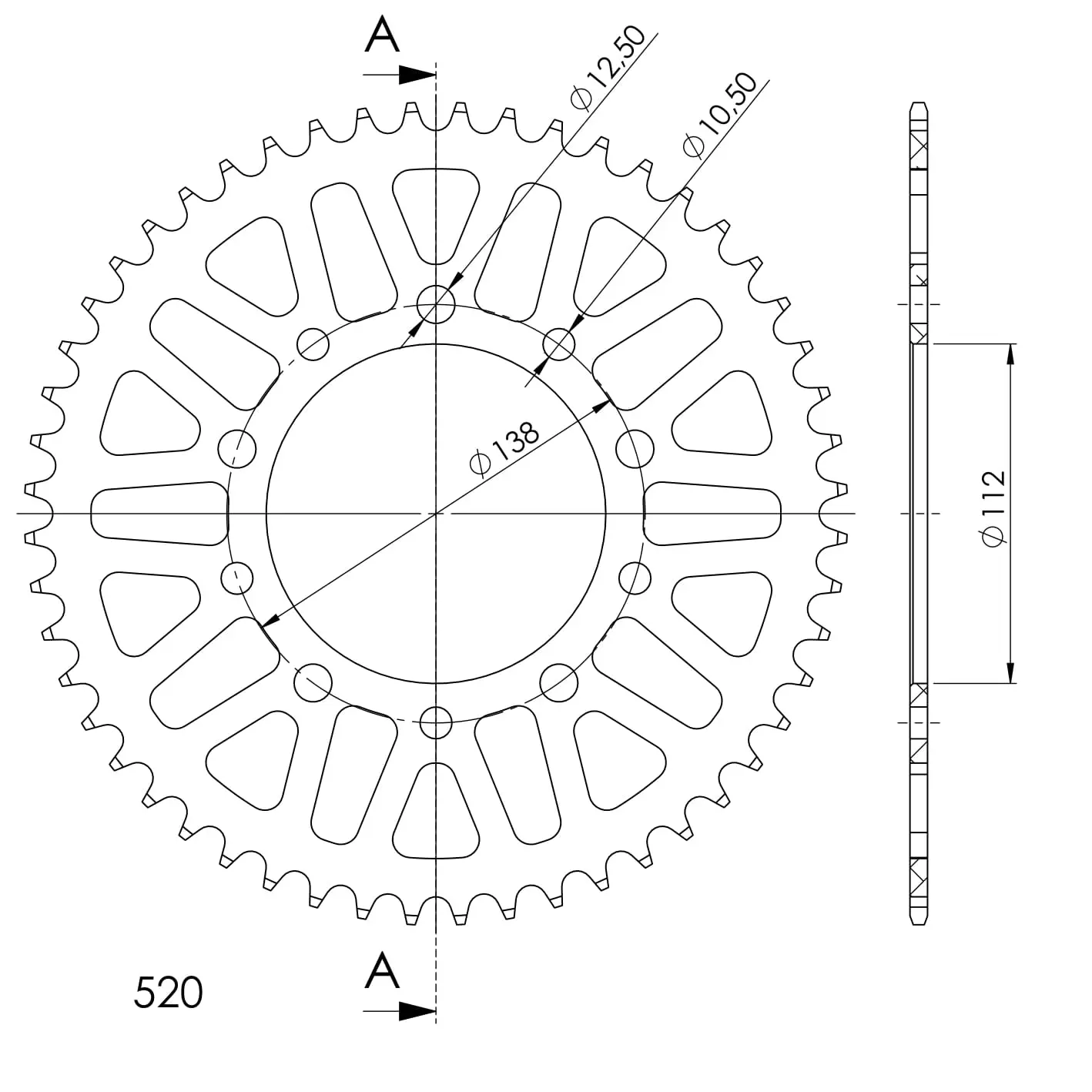 Couronne aluminium Supersprox