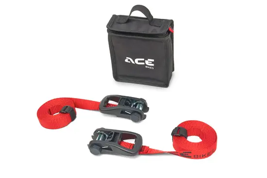 ACEBIKES Ratchet Essentiel 2-Pack - Motorrad-Gurtset mit Haken — Diebstahlsicherungen