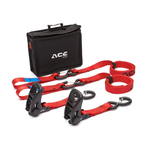 ACEBIKES Ratchet Premium 2-Pack - Satz Spanngurt und Haken für Motorrad