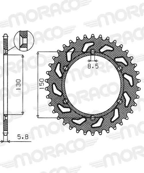 Couronne aluminium Supersprox