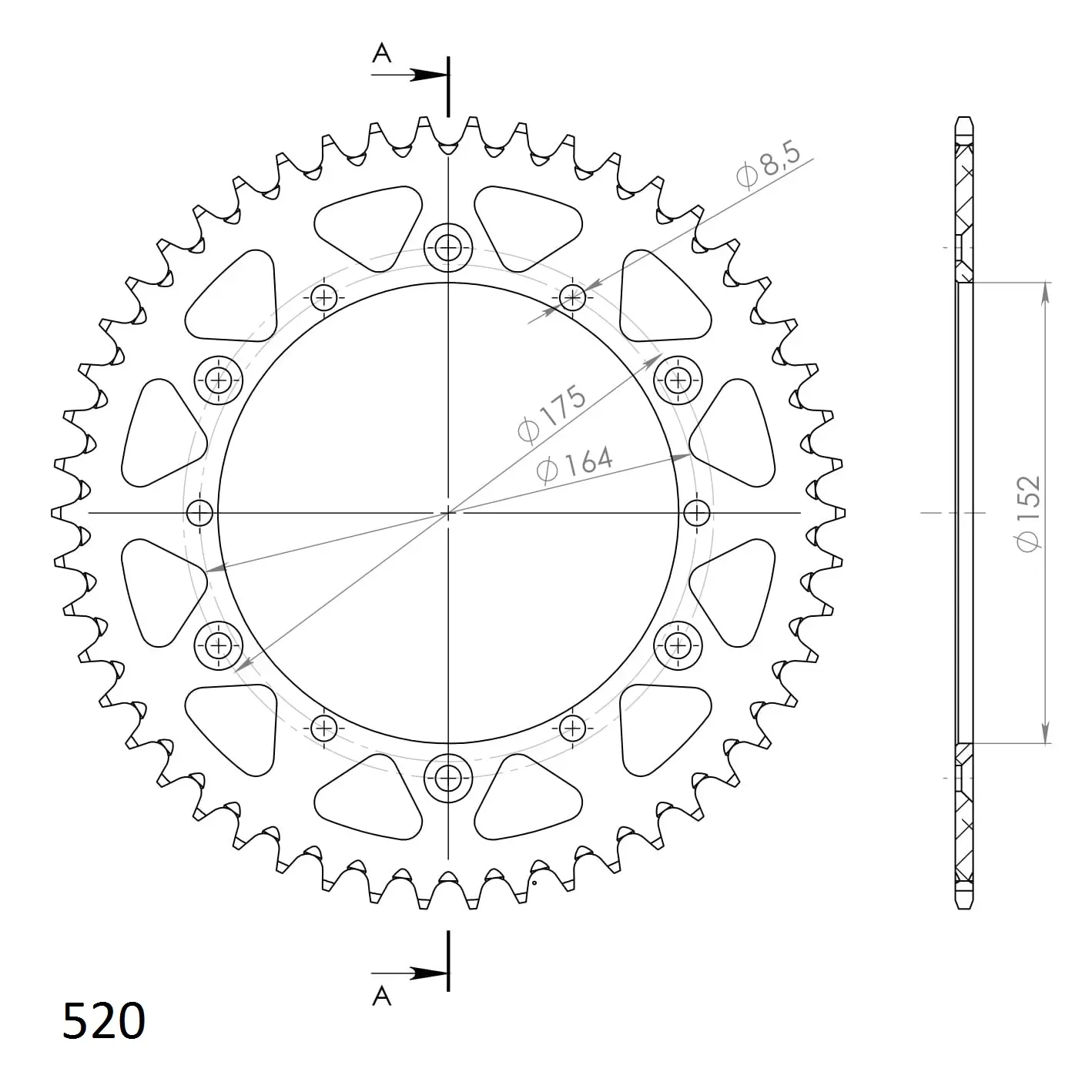 Aluminium Kettenrad Supersprox