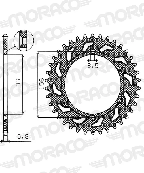 Couronne aluminium Supersprox