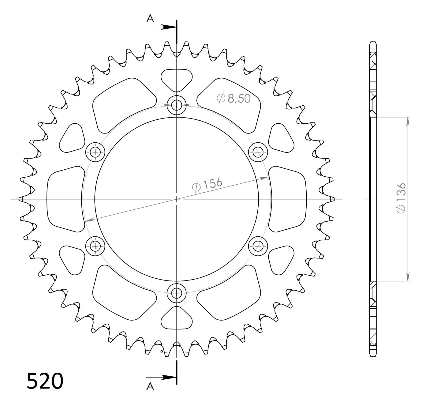Couronne aluminium Supersprox